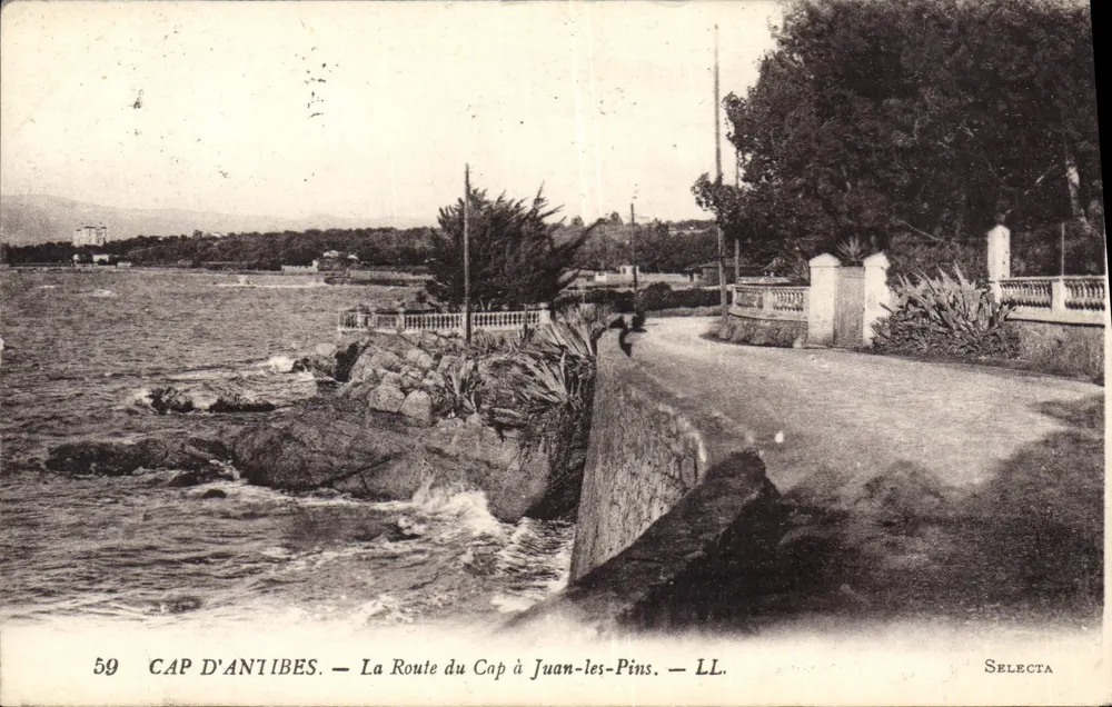 Cap d'Antibes — Die Straße vom Cap d'Antibes nach Juan-les-Pins — Selecta - Vorderseite