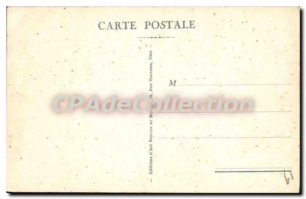 Antibes. Die alten Mauern — Panoramablick auf die Mauern und den Hafen — Éditions d'Art RosTan, Nice - Rückseite