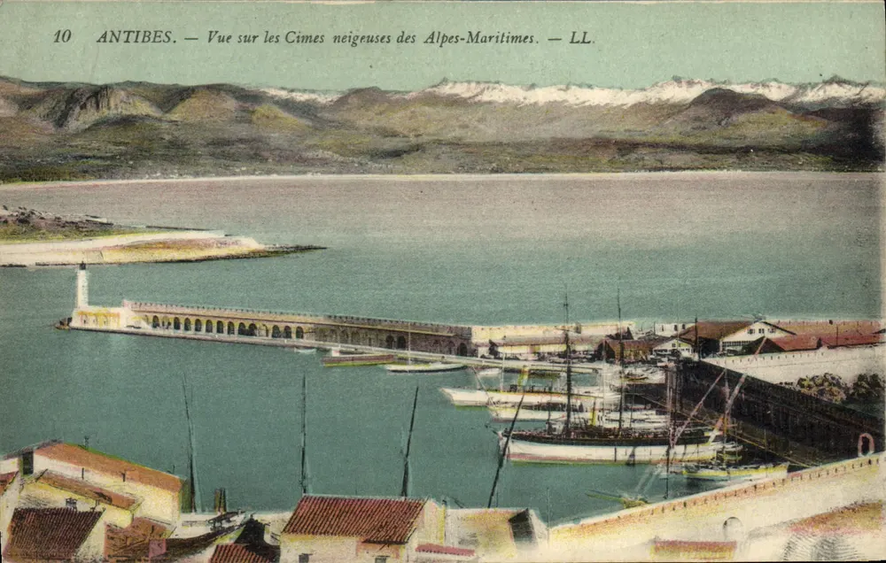 Antibes — Ansicht der schneebedeckten Gipfel der Alpen-Maritimen — LL. - Vorderseite