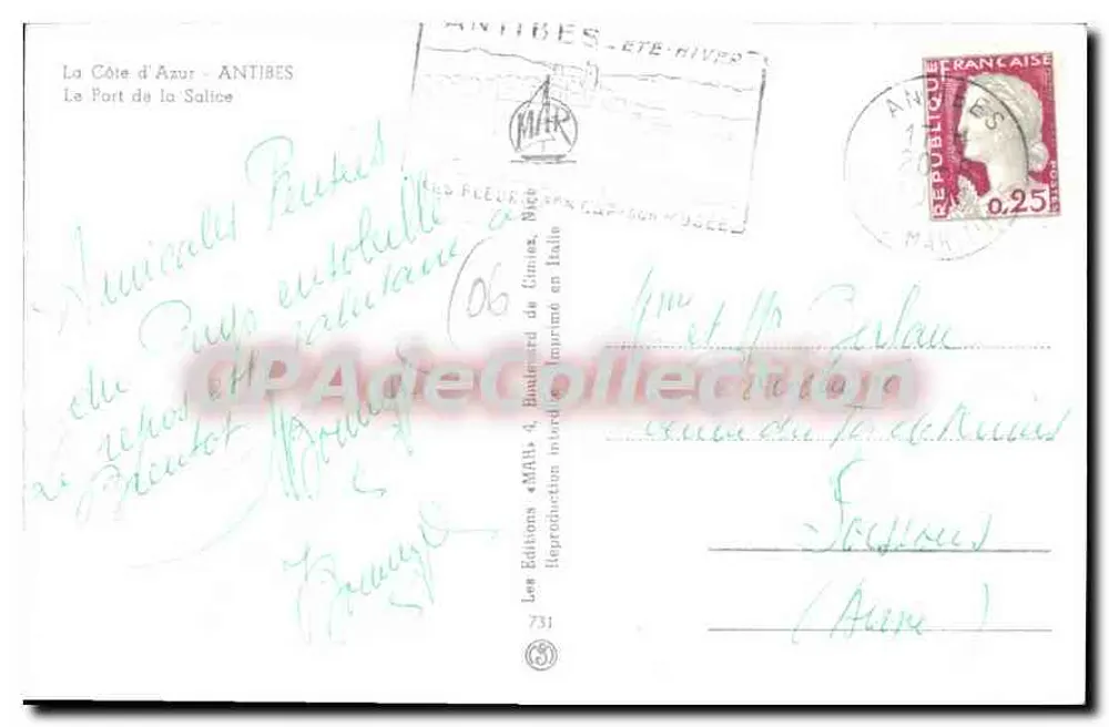 O Port de la Salice — Nice — Edições « Mâts » n°731 - Verso
