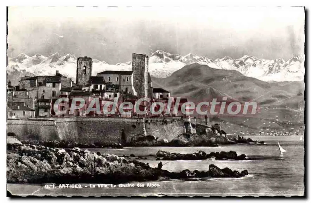 Antibes - Die Stadt, Die Alpenkette — Éd. S.I.C.A. n°3-1 - Vorderseite