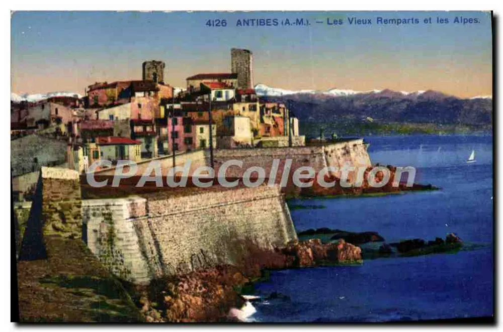 Antibes (A.M.) — Les Vieux Remparts et les Alpes - Vorderseite