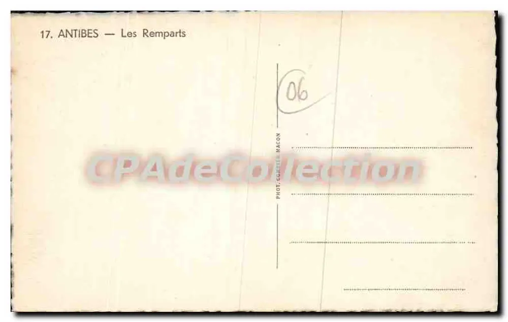 Antibes — Os Muros — Fot. Courrier Maccon, n°17 - Verso