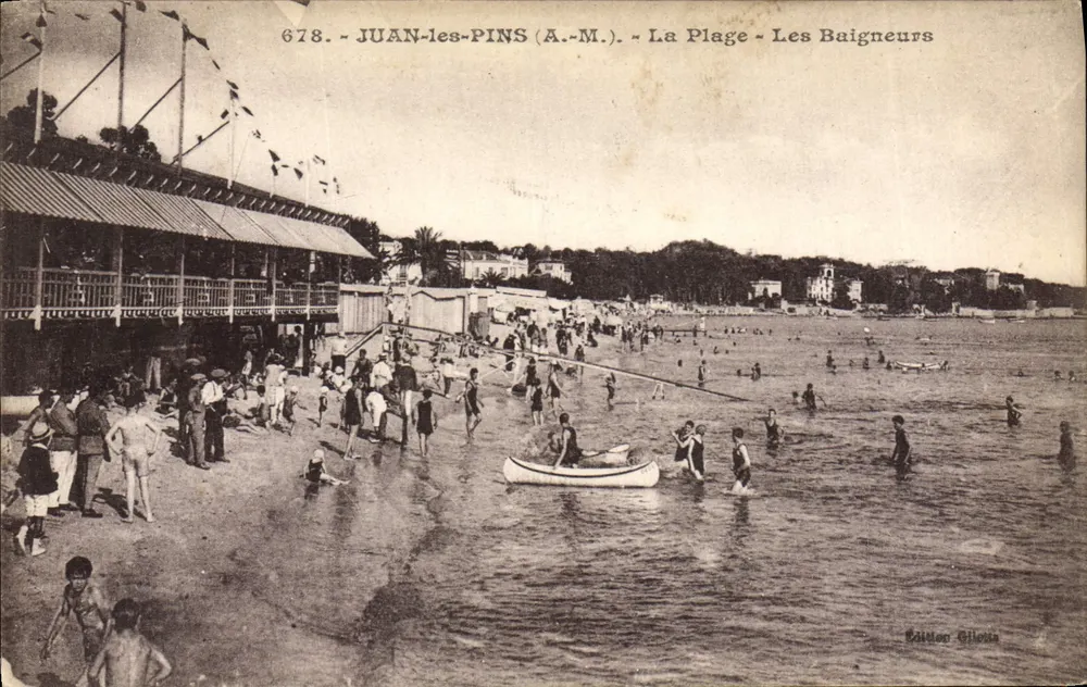 Juan-les-Pins (A.-M.) - A Praia - Os Banhistas — Edição Gilletta, n°678 - Frente