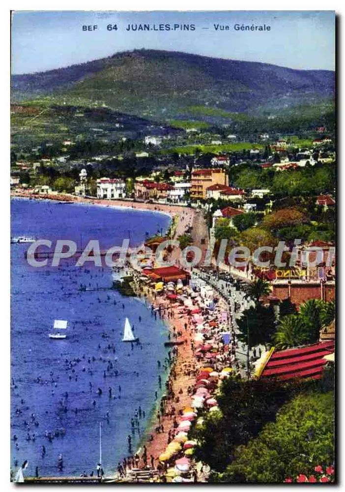 Juan-les-Pins — Vista Geral — BEF 64 — Fotocromia A.D.I. (St-Roch) - Frente