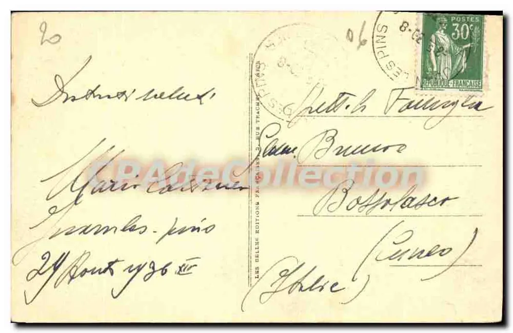 Juan-les-Pins — A Praia — Bef 11719 - Verso