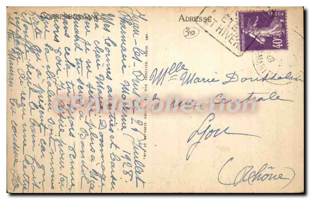 Juan-les-Pins — A Praia — LL - Verso