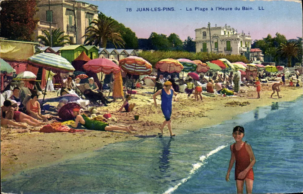 Juan-les-Pins — Ansicht der Strandpromenade zur Badezeit — LL, n°78 - Vorderseite