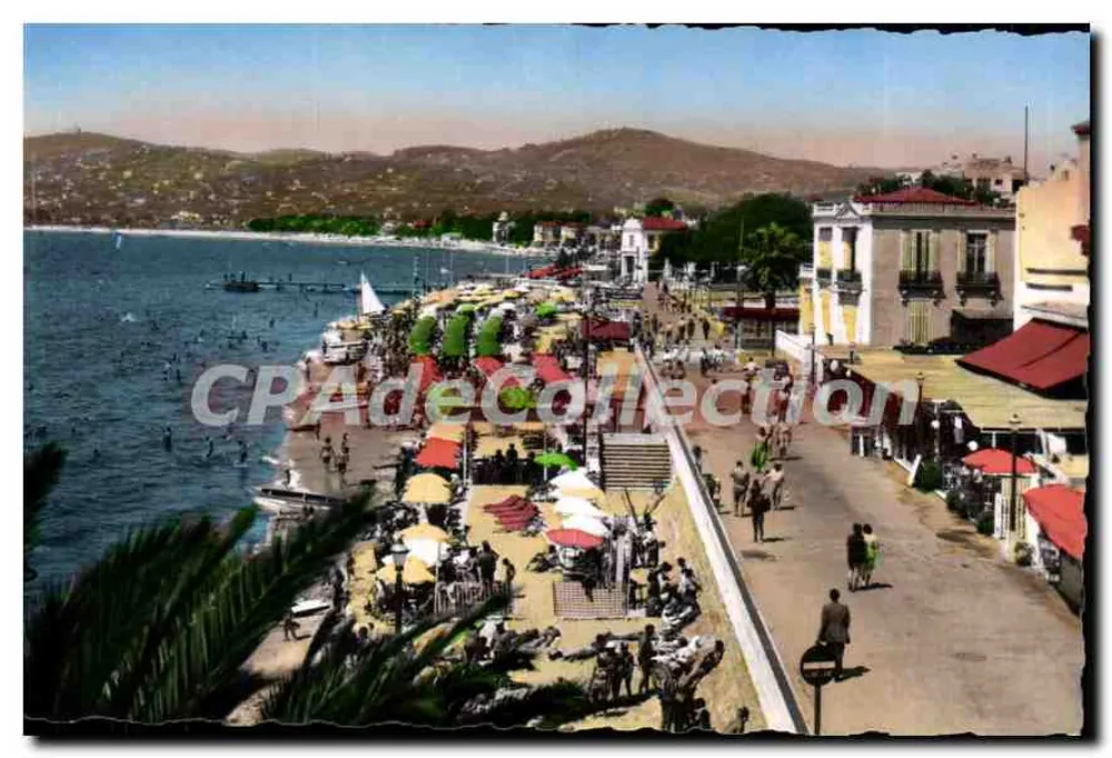 Juan-les-Pins — Strand und Promenade des Präsidenten Roosevelt — Éditions Rella - Vorderseite