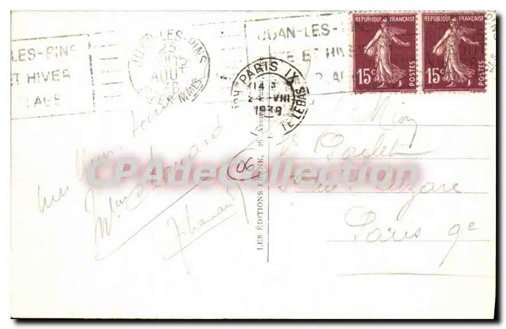 Juan-les-Pins — La Pinede — Edições Lébas - Verso