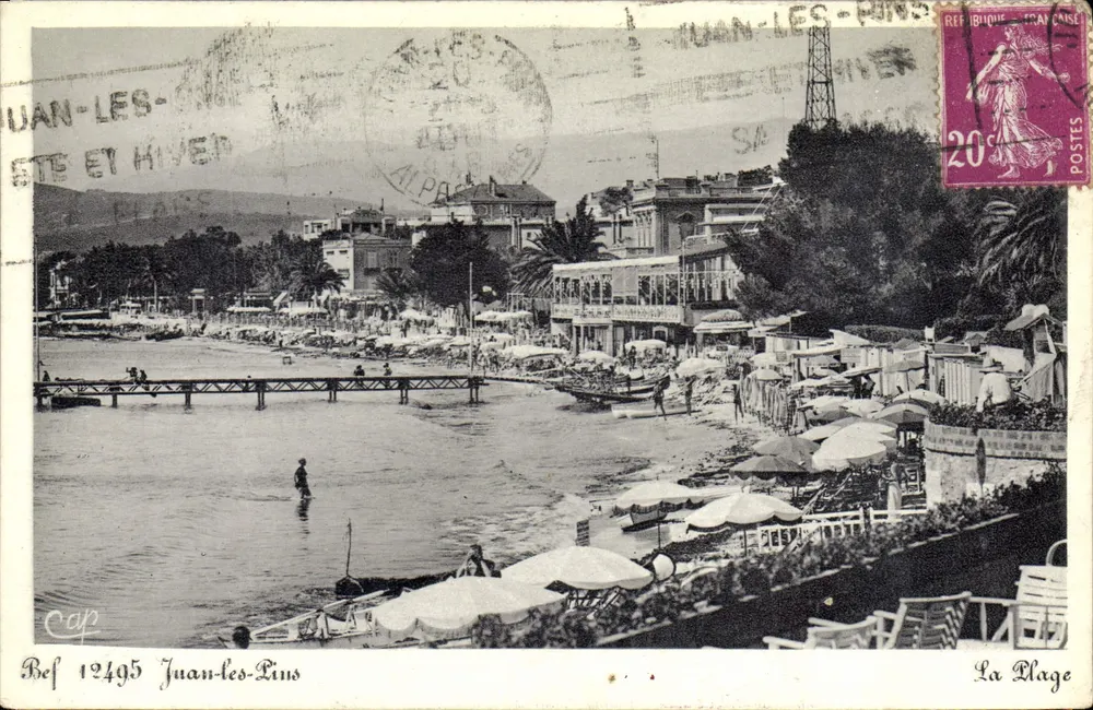 Juan-les-Pins — A Praia — Bef, n° 12495 - Frente