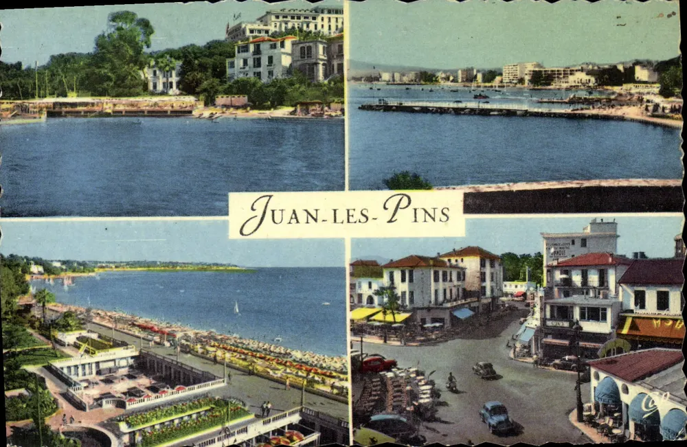 Juan-les-Pins — Panoramablick — unbekannter Verlag, Seriennummer nicht sichtbar - Vorderseite