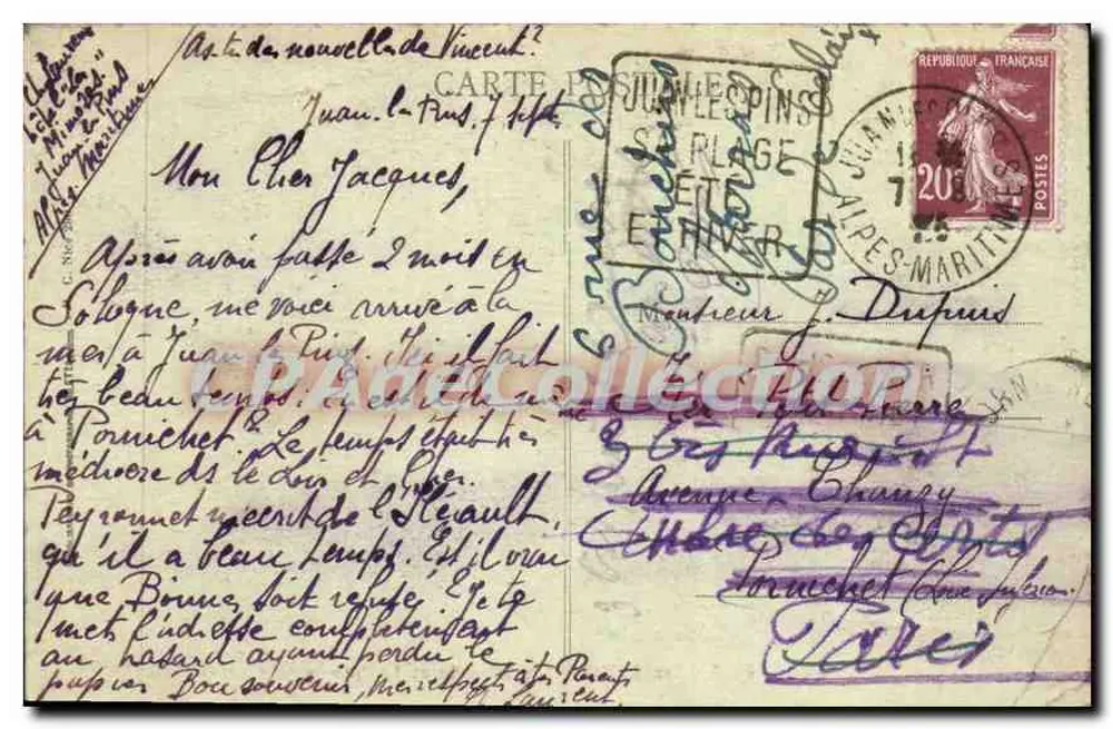 Juan-les-Pins - Die Pinède und die Strände — Édition Gilletta, n° 663 - Rückseite