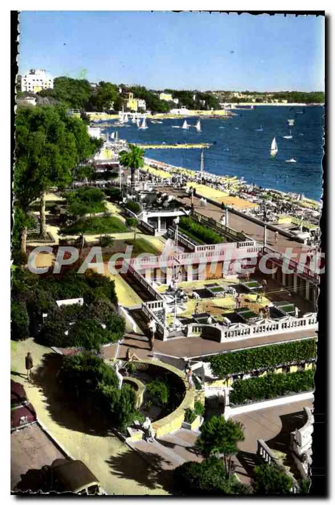 Luftbild der Promenade und der Strand von Monaco — CPAdeCollectio - Vorderseite