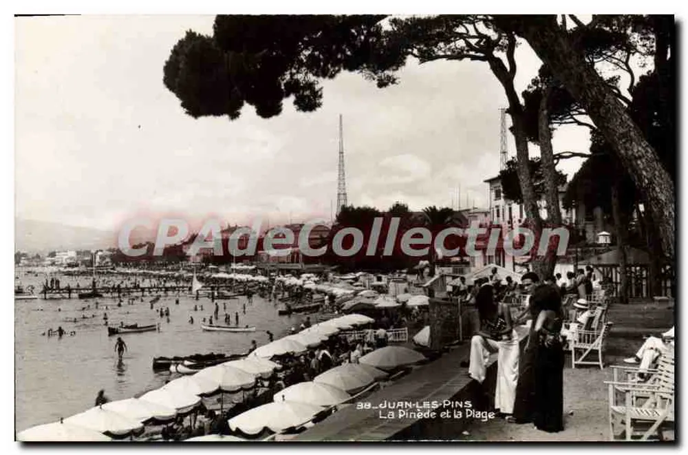 Juan-les-Pins — Die Pineta und die Strand — Les Éditions MAR, 9d. Sainte-Agathe, Nice - Vorderseite