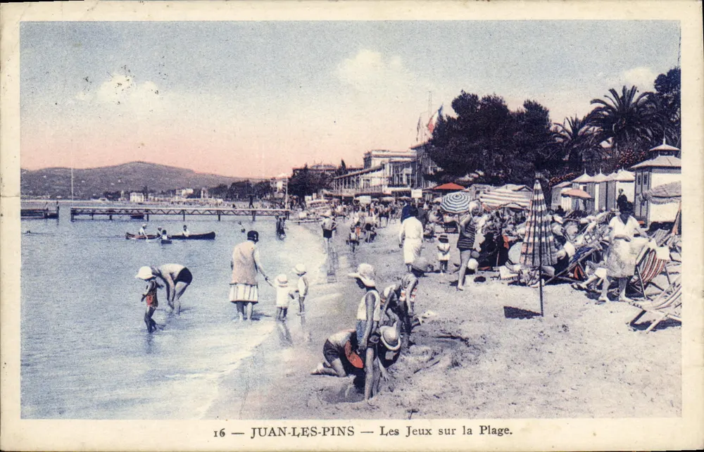 Juan-les-Pins — Spiele am Strand — Impr. A.D.I.A. — Nr. 16 - Vorderseite