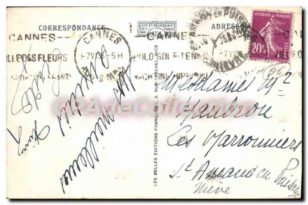 Cap d'Antibes - Juan-les-Pins — A Ponta do Cap — Aldia, n° 169 - Verso
