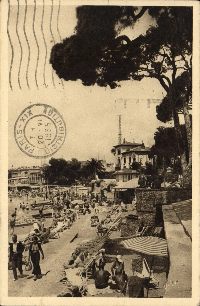 Banho de Juan-les-Pins — Costa Azul — Éditions d'Art Yvion, n°467 - Frente
