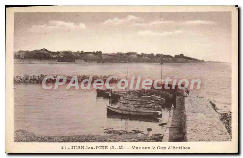 Juan-les-Pins (A.-M.) — Ansicht des Cap d'Antibes — F. Prato, photo-Verlag Cannes - Vorderseite