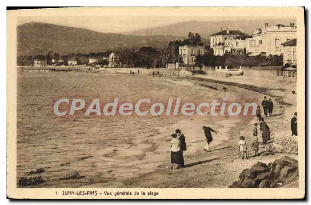 Juan-les-Pins — Allgemeiner Blick auf den Strand — Ausgabe von Mme Lachamp, Avenue de la Gare, Juan-les-Pins - Vorderseite