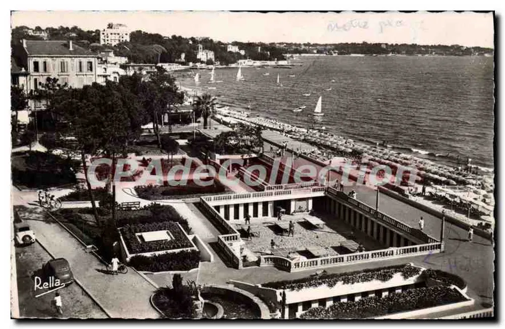 Juan-les-Pins — Strand und Promenade des Präsidenten Roosevelt — Edition Rella - Vorderseite