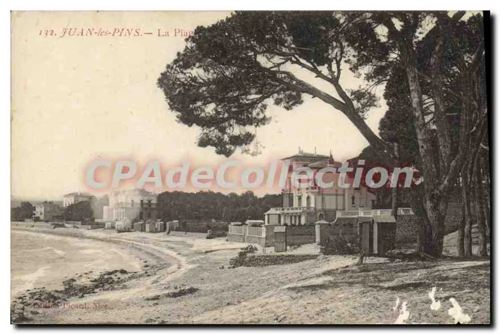 Juan-les-Pins — A Praia — Edição Picard, N° 132 - Frente