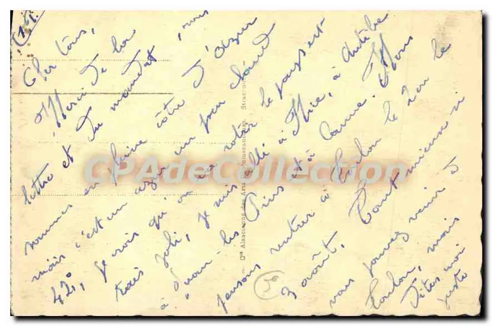 Juan-les-Pins - A Praia — Hotel Provencal visível — n° 90 - Verso