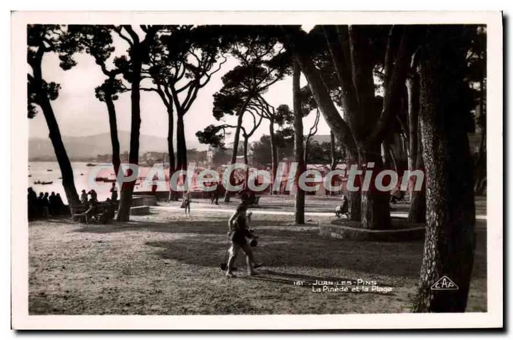 Juan-les-Pins — Die Pineta und der Strand — Éditions Beltes Françaises, Nice - Vorderseite