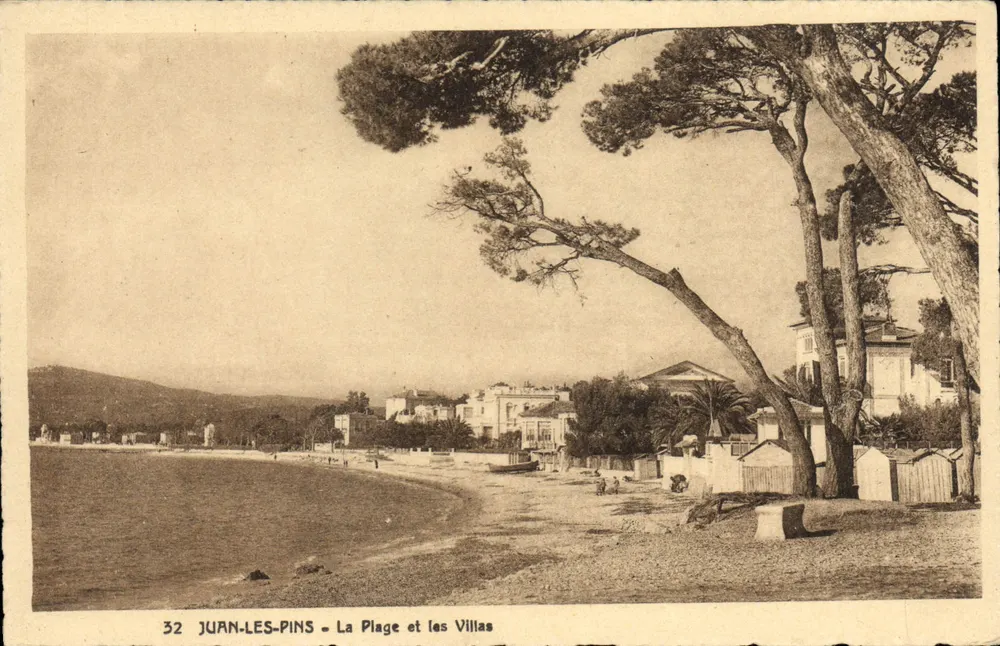 Juan-les-Pins — Die Strandpromenade und die Villen — Edition Mine Lachamp, Avenue de la Gare, Juan-les-Pins - Vorderseite