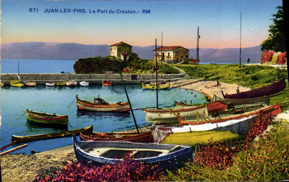 Juan-les-Pins — Ansicht des Hafens Crouton — Edition Rostan & Munier, Nice - Vorderseite