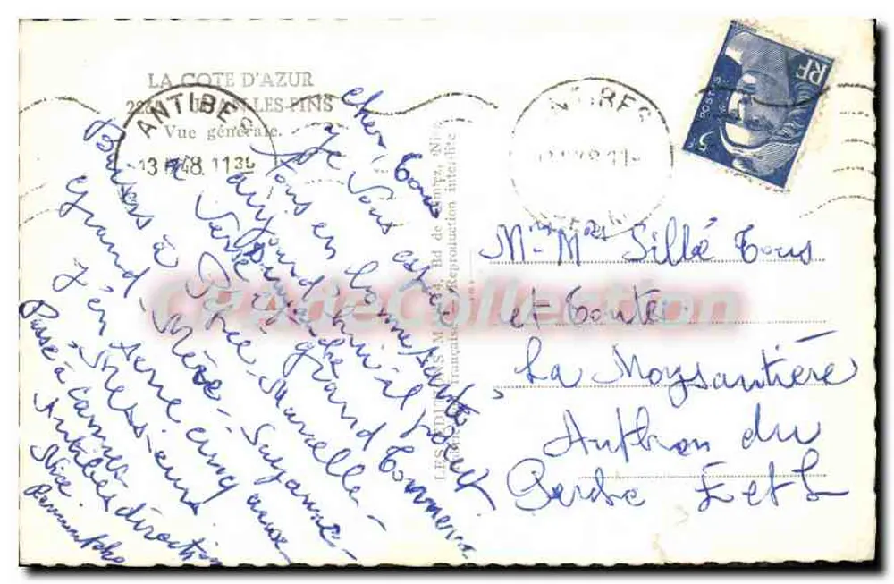Antibes - Les Pins — Vista geral — Editor: Les Éditions M. de C. de la Transcription Intérieure - Verso