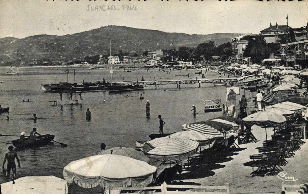 Juan-les-Pins — Strand und Casino — Verlag Pim, Seriennummer nicht sichtbar - Vorderseite