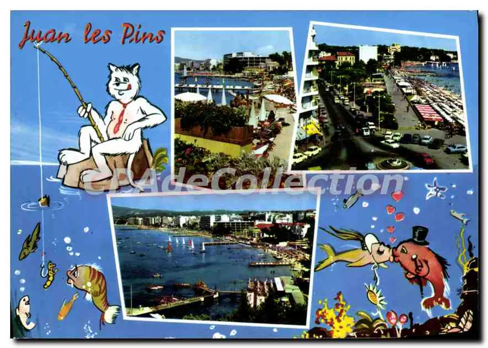 Juan-les-Pins — visão geral e praia — editor não identificado - Frente