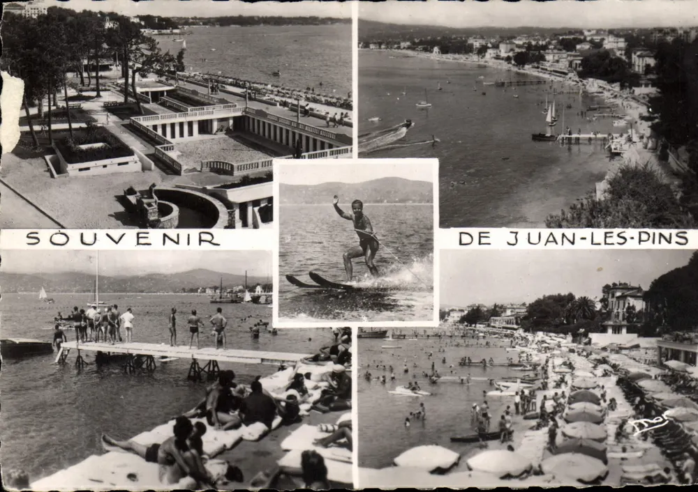 Vista panorâmica e atividades em Juan-les-Pins — Lembrete — Les Éditions Mar, Juan-les-Pins - Frente