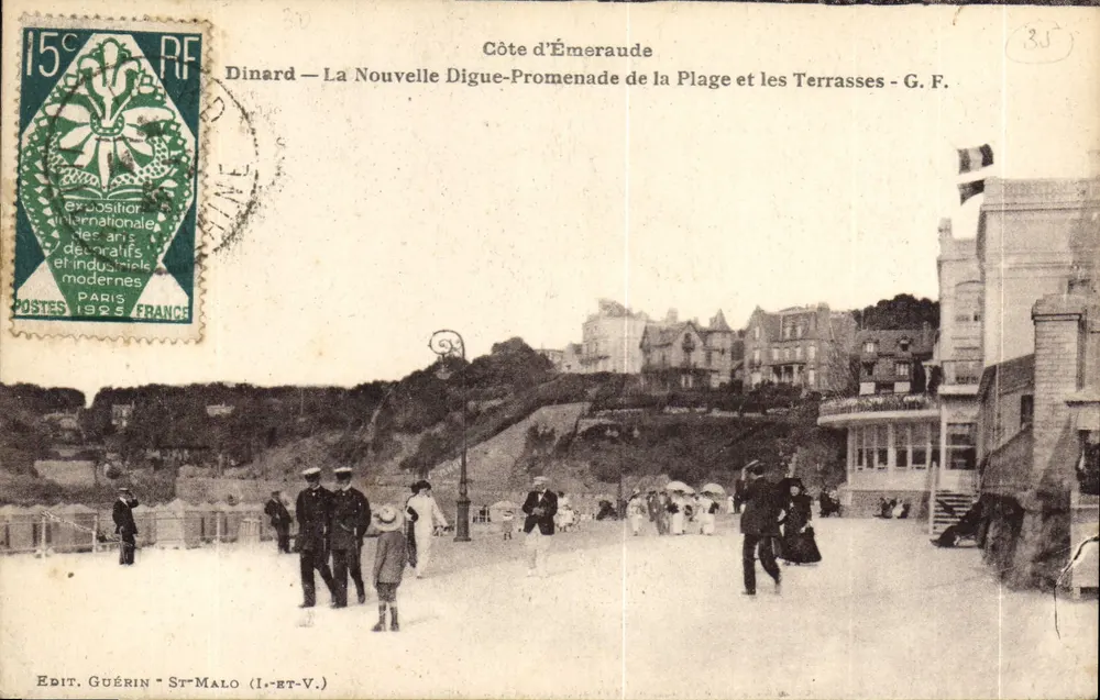 Dinard — Die Neue Damm-Promenade am Strand und die Terrassen - G. F. - Vorderseite