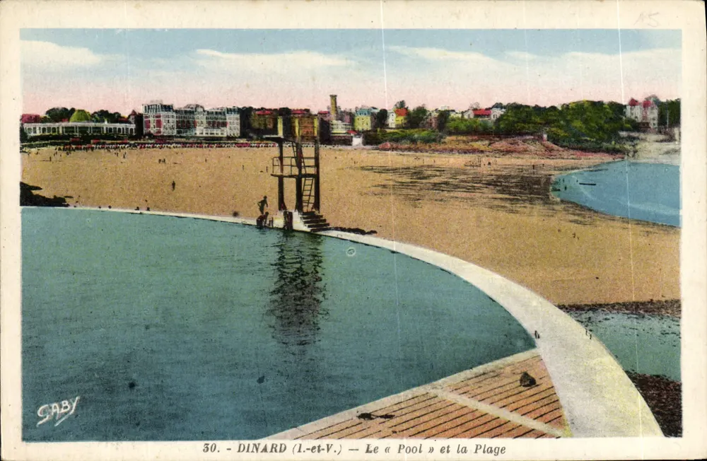 Dinard (1º-e-V.) — O « Pool » e a Praia — Gaby - Frente