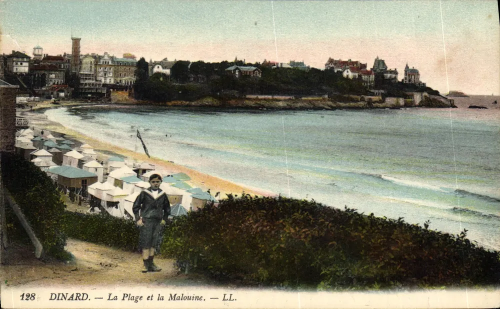 Dinard — A Praia e a Malouine — LL. — n°128 - Frente