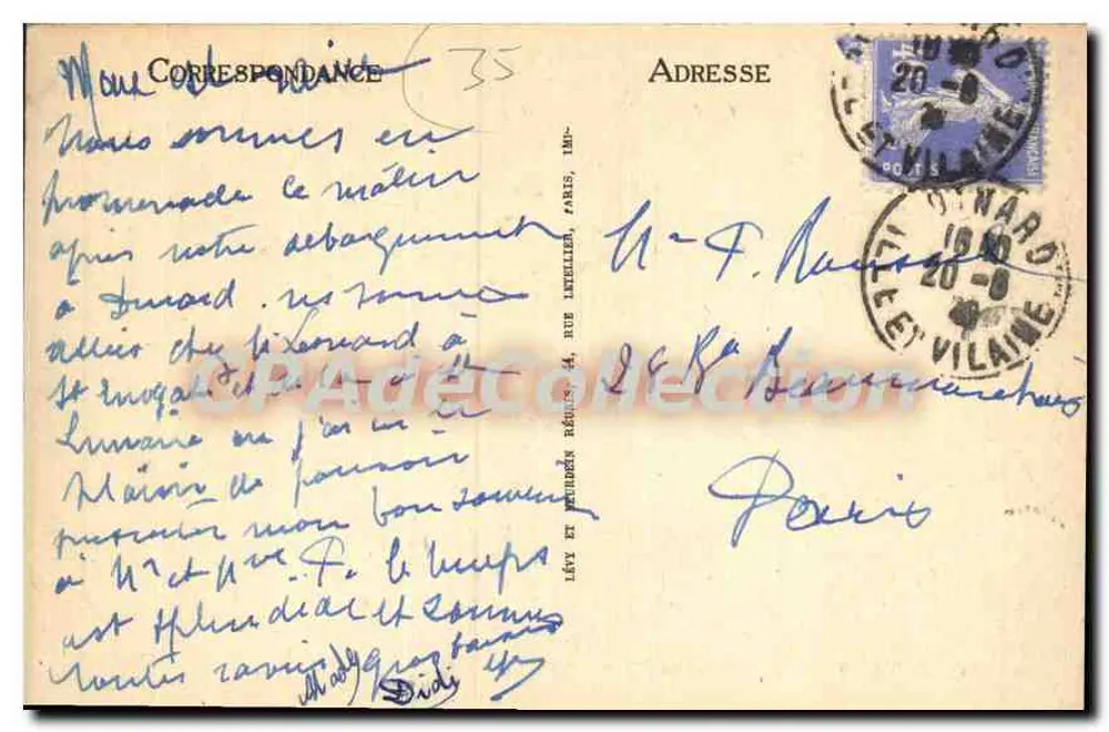 Dinard — A Praia e a Malouine — LL - Verso