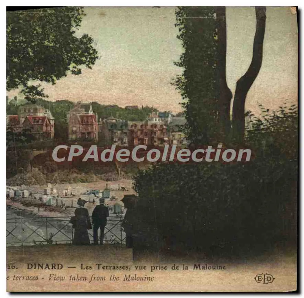 Dinard — Les Terrasses, Ansicht vom Malouine — Verlag E.D. n°26 - Vorderseite