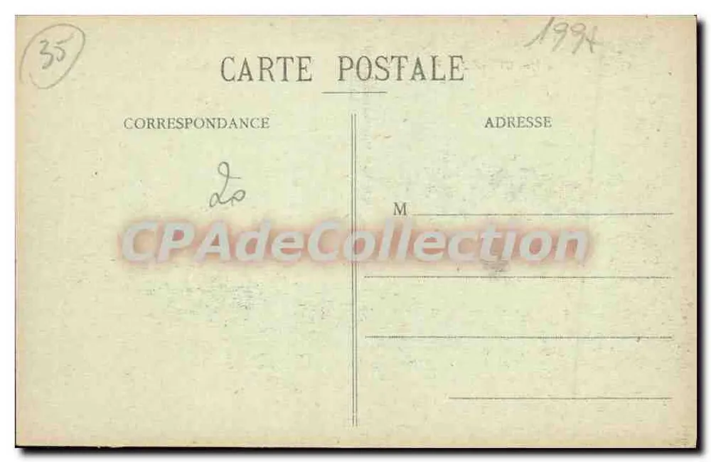 Dinard - Côte d'Émeraude - Eingang zum Strand und Pointe de la Malouine - G. F. - Edition Guérin, St-Malo (4. et V.) - Rückseite