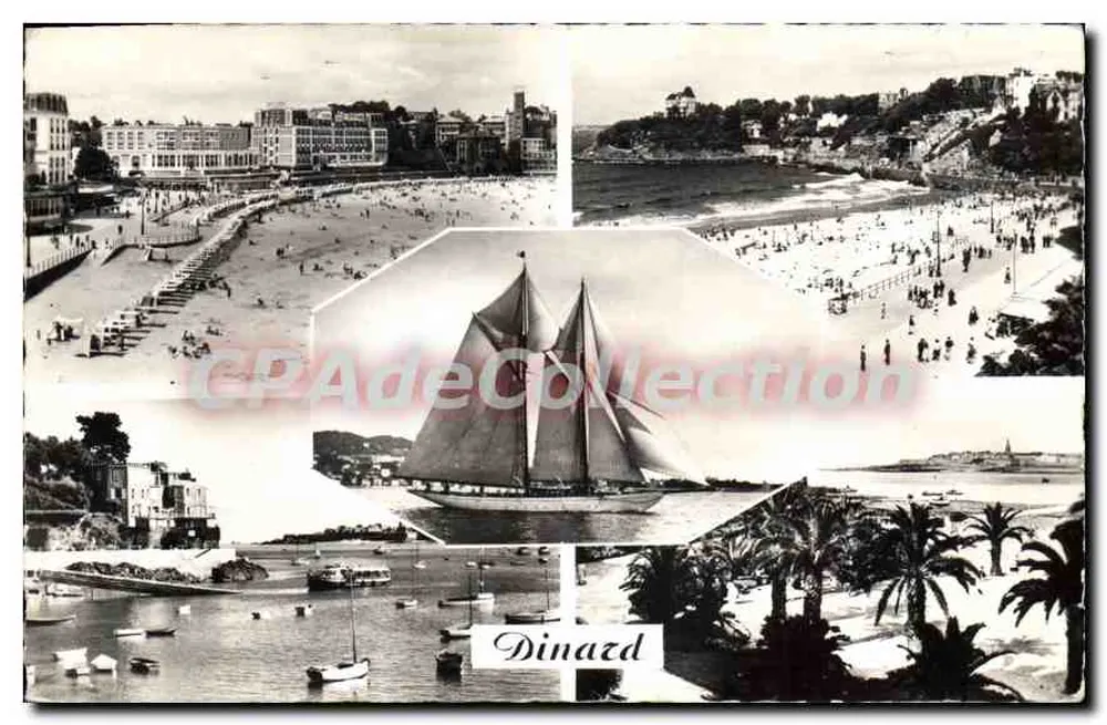 Dinard — Vista da praia e do porto — CPAdeCollection - Frente