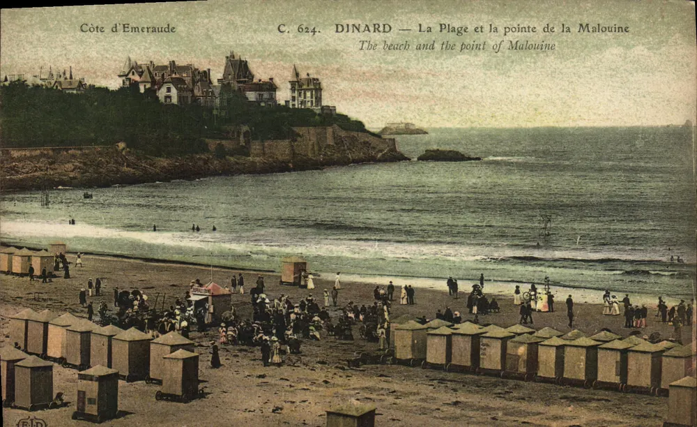 Dinard — A Praia e a ponta da Malouine — Costa da Esmeralda, C. 624 - Frente