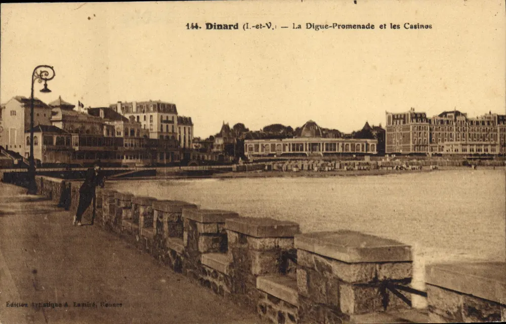 Dinard (I.-et-V.) — Die Digue-Promenade und die Casinos — Édition Artistique A. Lamiré, Rennes - Vorderseite