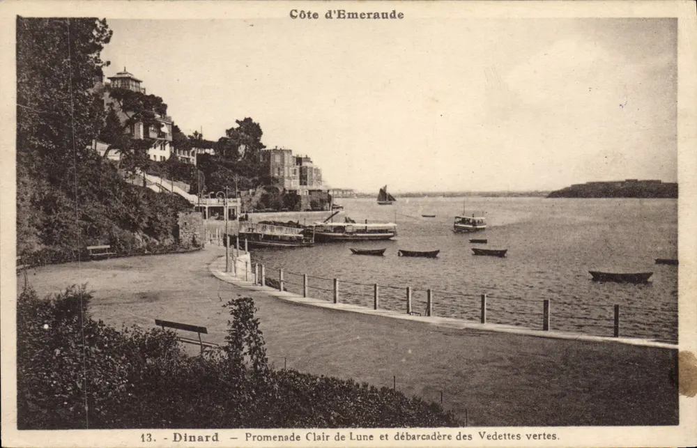 Dinard — Promenade Clair de Lune und Anlegestelle der grünen Vedettes — Côte d'Émeraude, n°13 - Vorderseite
