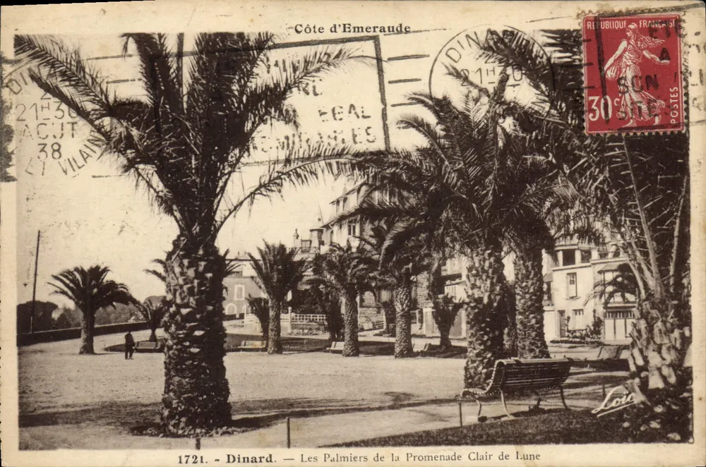 Dinard — Die Palmen der Promenade Clair de Lune — Küste der Smaragd — Verlag Lott - Vorderseite
