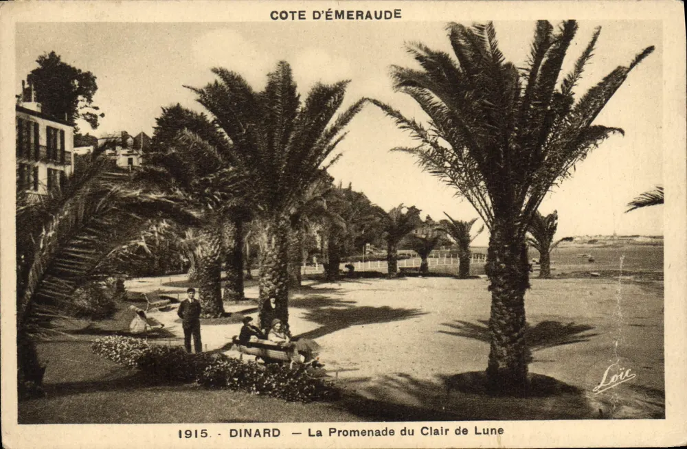 Dinard — Promenada Clair de Lune — Wybrzeże Emeraude — wydawca Loïc, numer serii nieczytelny - Awers