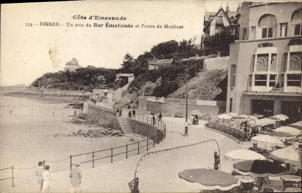 Dinard - Ein Eckbereich des Bars Émeraude und der Pointe du Moulinet — Côte d'Émeraude, n°554 - Vorderseite