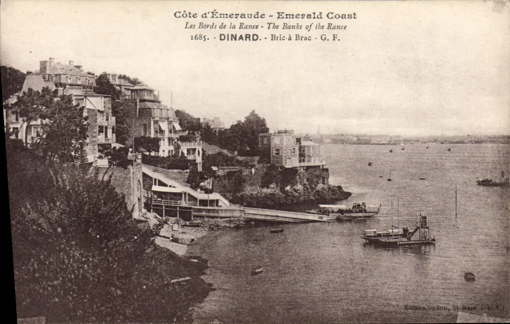 Côte d'Émeraude - Emerald Coast — As Margens da Rance — DINARD — Bric-à-Brac — G.F. — Edição Ondria, St-Maixent - Frente