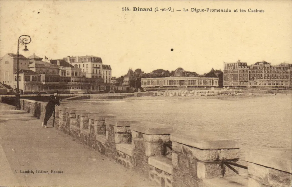 Dinard (I.-et-V.) — Die Digue-Promenade und die Casinos — A. Lamiré, Verlag, Rennes - Vorderseite