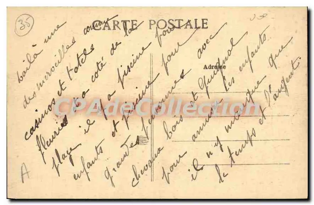 Dinard (I.-et-V.) — Die Digue-Promenade und die Casinos — A. Lamiré, Verlag, Rennes - Rückseite